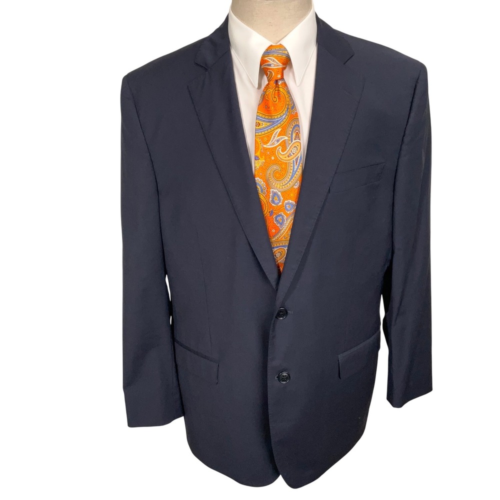Brooks Brothers Explorer Blazer Mens 43R Navy Blue Madison Fit Preppy Wool
